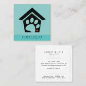 ペット居座りサービスペットケアスクエアビジネスカード スクエア名刺 (正面/裏面)