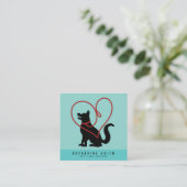 ペット居座りサービスペットケアスクエアビジネスカード スクエア名刺 (スタンド正面)