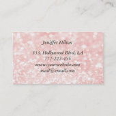 ペット座っおもしろいたフローラ猫がキラキラする《写真》ぼけ味 名刺 (裏面)