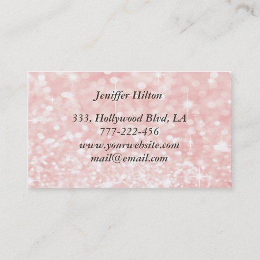 ペット座っおもしろいたフローラ猫がキラキラする《写真》ぼけ味 名刺 (裏面)