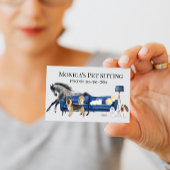 ペット座っている犬の猫のトレーニング水の色のペット馬 名刺