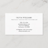 ペット座って写真ミニマリストポープリント 名刺 (裏面)