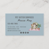 ペット座って、犬の歩く、グルーミング用品 名刺 (裏面)