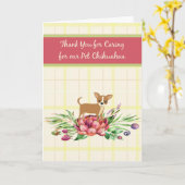 ペット座りサンキューカードforチワワ カード (黄色い花)