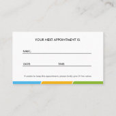 ペット座りサービスアポイントメントカード 予約カード (裏面)