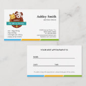 ペット座りサービスアポイントメントカード 予約カード (正面/裏面)