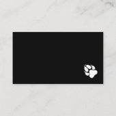 ペット座りサービスドッグシルエット白黒 名刺 (裏面)