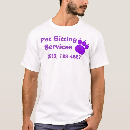 ペット座りサービスポープリント Tシャツ (正面)
