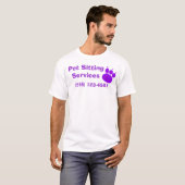 ペット座りサービスポープリント Tシャツ (正面フル)