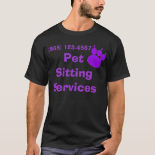 ペット座りサービスポープリント Tシャツ