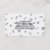 ペット座りサービス名刺 ロイヤリティカード (裏面)