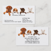 ペット座りサービス名刺 ロイヤリティカード (正面/裏面)