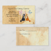 ペット座りサービス名刺 予約カード (正面/裏面)