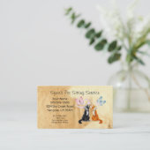 ペット座りサービス名刺 予約カード (スタンド正面)