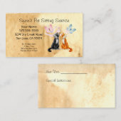 ペット座りサービス名刺 予約カード (正面/裏面)