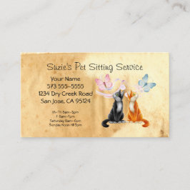 ペット座りサービス名刺 予約カード