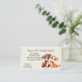 ペット座りサービス名刺 予約カード (スタンド正面)