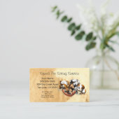 ペット座りサービス名刺 名刺 (スタンド正面)