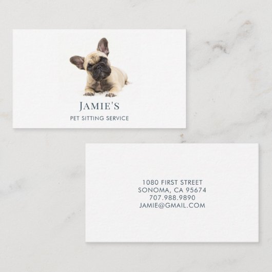 ペット座りサービス 名刺 (正面/裏面)