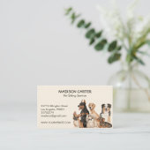 ペット座りサービス 名刺 (スタンド正面)