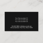 ペット座りペットケアかわいいピンクの水玉模様 名刺 (裏面)