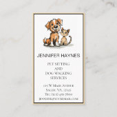 ペット座りペット犬歩くサービスカワイイ 名刺 (正面)
