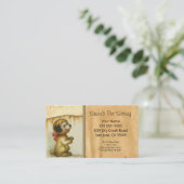 ペット座りヴィンテージ猫名刺 名刺 (スタンド正面)