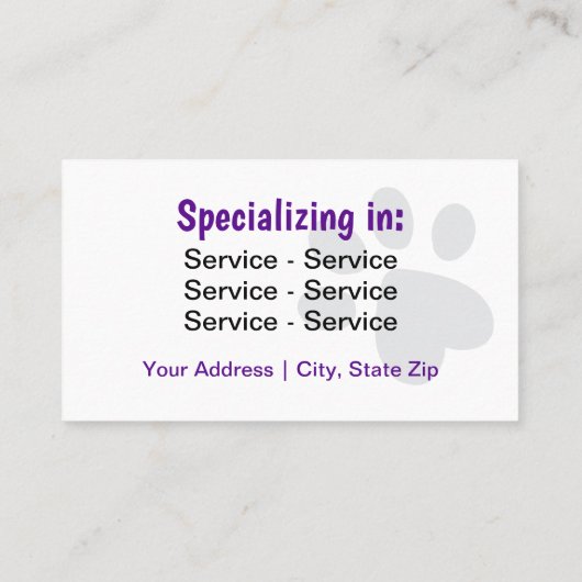 ペット座り両側 名刺 (裏面)