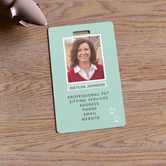 ペット座り手紙写真識別バッジ バッジ