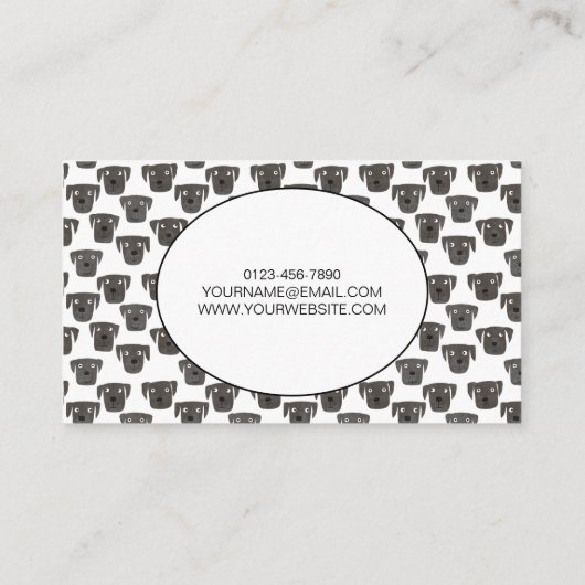 ペット座り水彩犬の名刺 名刺 (裏面)