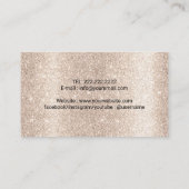 ペット座り犬の足のロゴモダン金ゴールドグリッター 名刺 (裏面)
