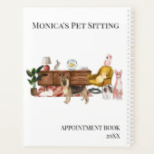 ペット座り犬キャットトレーニング水の色ペット プランナー手帳 (裏面)