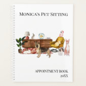 ペット座り犬キャットトレーニング水の色ペット プランナー手帳 (正面)