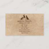 ペット座り犬歩く猫獣医ビジネス 名刺 (裏面)