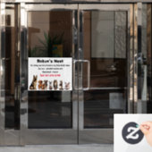 ペット座り窓が引っかかる ウィンドウサイン (オフィスドア)