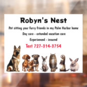 ペット座り窓が引っかかる ウィンドウサイン (シート2)