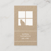 ペット座るトリマーサービスユニーク垂直クラフト 名刺 (正面)