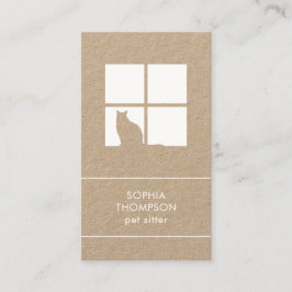 ペット座るトリマーサービスユニーク垂直クラフト 名刺