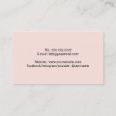 ペット座るドッグウォーカーかわいい色の足赤面ピンク 名刺 (裏面)