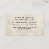 ペット座るドッグウォーカードッグトリマーボホウォーター色 名刺 (裏面)