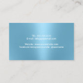 ペット座る犬の足のロゴモダンブルー 名刺 (裏面)