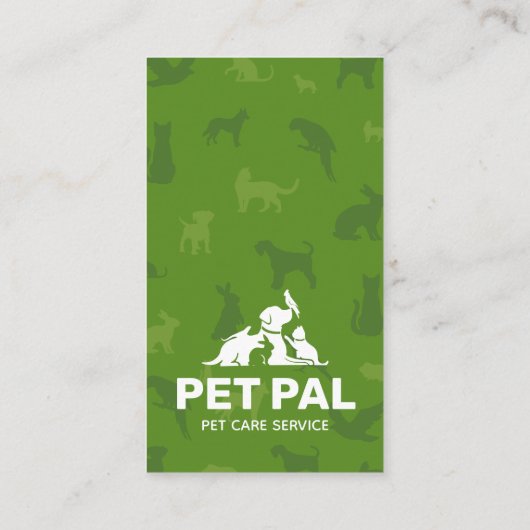 ペット座る,獣医クリニック,獣医,ペットケア 名刺 (裏面)