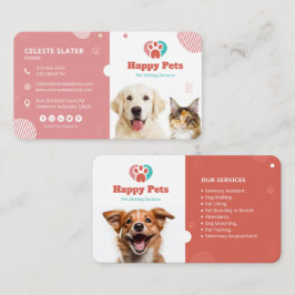 ペット座る,獣医クリニック,獣医,ペットサービス 名刺