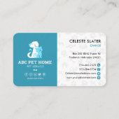 ペット座る，獣医クリニック，獣医，ペットサービス 名刺 (正面)