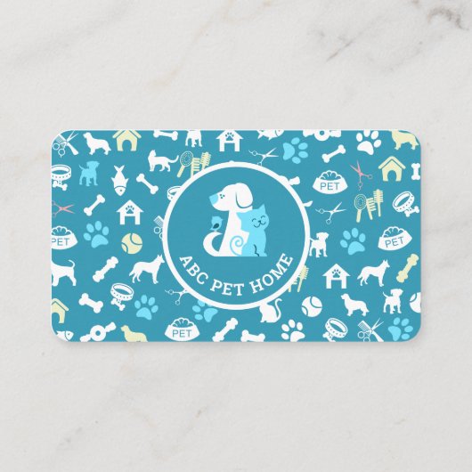 ペット座る,獣医クリニック,獣医,ペットサービス 名刺 (裏面)