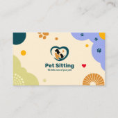 ペット座る，獣医クリニック，獣医，ペットショップ，ペット 名刺 (正面)