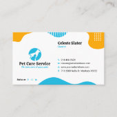 ペット座る，獣医クリニック，獣医，獣医，ペットケア，ショップ 名刺 (正面)