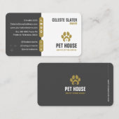 ペット座る，獣医クリニック，獣医，獣医，ペットケア，ペット 名刺 (正面/裏面)