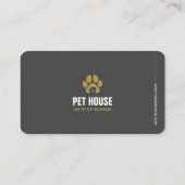 ペット座る，獣医クリニック，獣医，獣医，ペットケア，ペット 名刺 (裏面)