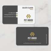 ペット座る，獣医クリニック，獣医，獣医，ペットケア，ペット 名刺 (正面/裏面)